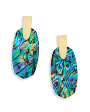 Load image into Gallery viewer, Aragon Gold Drop Earrings in Abalone Shell
