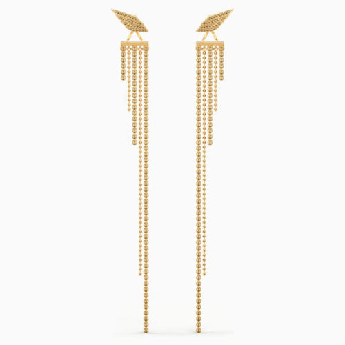 Fit Wonder Woman Pierced Earrings, Gold tone, Gold-tone plated