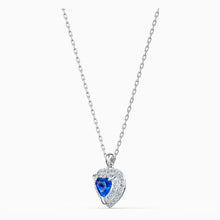 Load image into Gallery viewer, ONE PENDANT, BLUE, RHODIUM PLATED