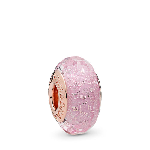 Pandora Pink Shimmering Murano Glass Charm, PANDORA Rose