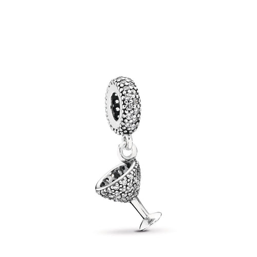 PANDORA Night Out Dangle Charm, Clear CZ