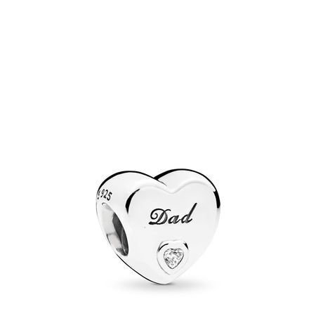 Pandora Dad's Love Charm, Clear CZ