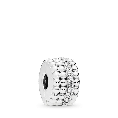 Pandora Beaded Brilliance Clip, Clear CZ