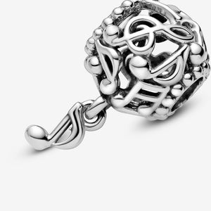 Openwork Music Notes Charm