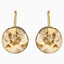 Load image into Gallery viewer, BELLA PIERCED EARRINGS, BROWN, GOLD-TONE PLATED