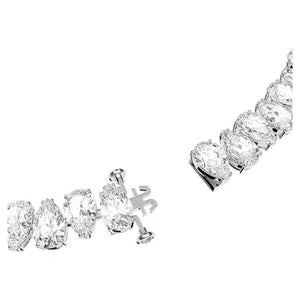 Millenia necklace Pear cut, White, Rhodium plated