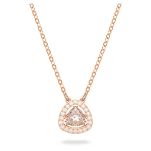 Millenia necklace White, Rose gold-tone plated