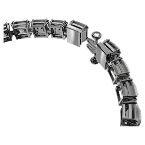 Millenia bracelet Square cut, Gray, Ruthenium plated