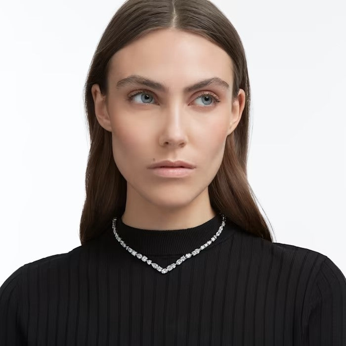 Authentic Swarovski Tennis Deluxe necklace, Round cut, White, Rhodium  plated | Girly jewelry, Swarovski jewelry, Necklace