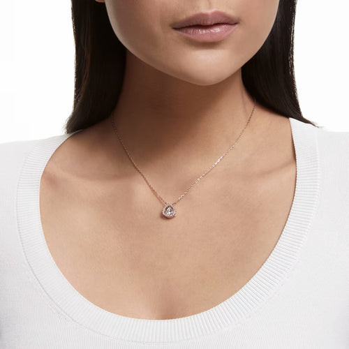 Millenia necklace White, Rose gold-tone plated