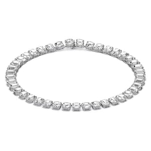 Millenia necklace Octagon cut, White, Rhodium plated