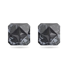 Load image into Gallery viewer, Ortyx stud earrings Pyramid cut, Gray, Ruthenium plated