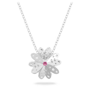 Eternal Flower pendant Flower, Pink, Mixed metal finish