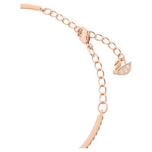 Load image into Gallery viewer, Swarovski Sparkling Dance Oval bracelet Round cut, White, Rose gold-tone plated