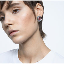 Load image into Gallery viewer, Swarovski Chroma earrings Pink, Rhodium plated