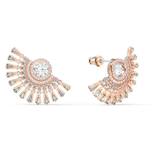 Swarovski Swarovski Sparkling Dance Dial Up Pierced Earrings, Gray, Rose-gold tone plated