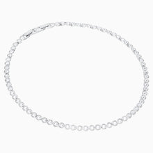 Load image into Gallery viewer, TENNIS SET, WHITE, RHODIUM PLATED