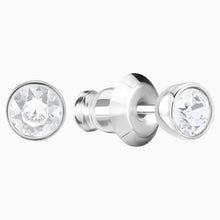 Load image into Gallery viewer, TENNIS SET, WHITE, RHODIUM PLATED