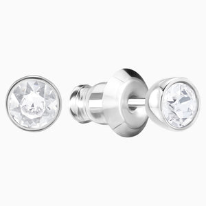 TENNIS SET, WHITE, RHODIUM PLATED